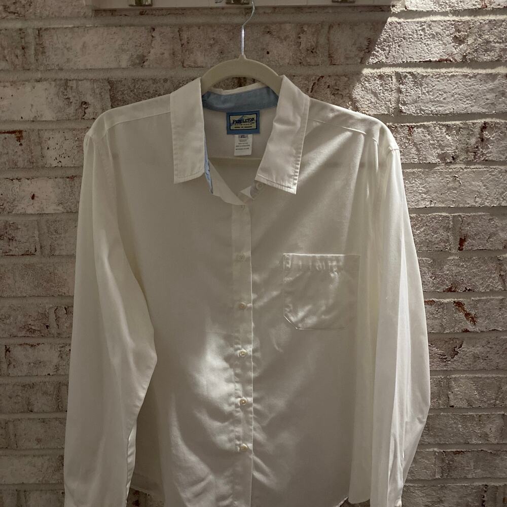 Pendleton Vintage Women's White Button Down Shirt Size X-Large